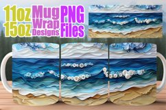 Oceanic Oasis 3D Mug Wrap - Summer Waves Product Image 1