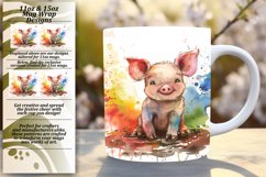 Adorable Critter Sublimation Mug Wraps 11oz/15oz Product Image 1