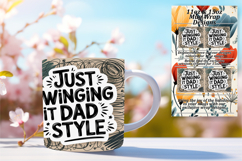 Happy 11oz Mug Wrap Png Template , Father's Day Product Image 1