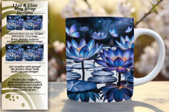 Creative 11oz Mug Wrap Png Template , Flowers Product Image 1