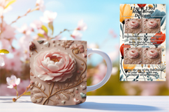 Creative 11oz Mug Wrap Png Artwork , 3D Flower Product Image 1