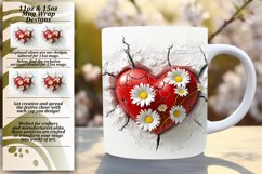 Radiant Blooms: Crack Wall Heart Mug, Various Sizes Product Image 1
