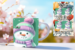 Flawless 11oz Mug Wrap Png Artwork , Snowman Product Image 1