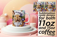 Whimsical Spring Bunny Mug Sublimation 15oz Product Image 1