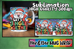 Sweet vibes 11oz 15oz sublimation wrap, Funny Santa Product Image 1