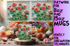 3D Blossoming Mug Wrap - Spring Sublimation Product Image 1