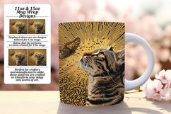 Trendy Cat Design Mug: Sublimation Chic Product Image 1