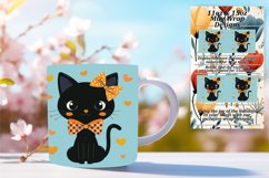 Watercolor Kitten Mug Wrap Design PNG Product Image 1