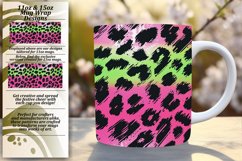 Bold Glittery Leopard Print Mug Wrap 11oz/15oz Product Image 1