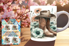 Sweet 15oz Mug Wrap Png Design , Western Product Image 1