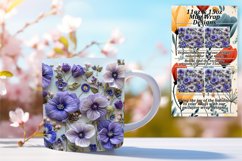Embroidered Floral Mug Design - Sublimation 11oz 15oz Product Image 1