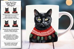 Festive Cat Design Mug Sublimation Product Image 1