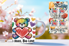 Trendy 15oz Mug Wrap Png Template , Valentines Day Product Image 1
