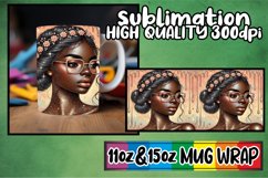 Joyful reflections 11oz 15oz sublimation wrap, Afro Girl Product Image 1