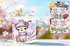 Unique 15oz Mug Wrap Png Design , Cute Animals Product Image 1