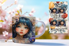 Vibrant 11oz Mug Wrap Png Template , Fairy Product Image 1