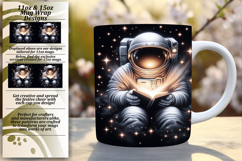 Chic 15oz Mug Wrap Png Design , Astronaut Product Image 1