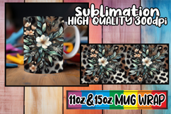 Cheerful sunsets 11oz 15oz sublimation wrap, Leopard Prints Product Image 1