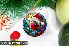 Christmas Santa Wineglass Ornament | Christmas Ornament PNG Product Image 1