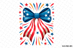 USA Bow Svg | 4th of July Svg | Svg Cut Files Product Image 1
