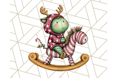 Christmas Monster Clipart, Funny Holiday Creature PNG Art Product Image 4