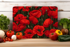 Poppy Flower Cutting Board | Cutting Board png Product Image 4
