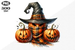 Halloween Pumpkins Sublimation - Clipart PNG Design Product Image 1