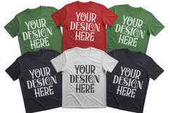Christmas Family Matching Group T-Shirt Mockups | Holiday Fl Product Image 1