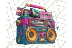 Forgotten 80s Cartoon Clipart PNG, Retro Animal Heroes Product Image 4