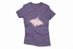 Cute Stingray Marine Animal Ocean Fish PNG Summer Aquatic Product Image 4