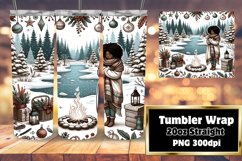 Melanin Xmas 20oz Tumbler Wrap Sublime Design Product Image 1