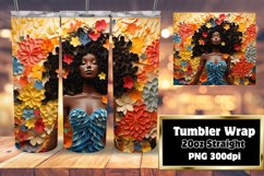 Melanin Magic 3D Tumbler Wrap 20oz Sublimation Product Image 1