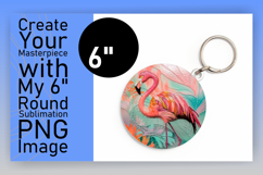 Artistic Round Design Car Coaster , Flamingo Product Image 1