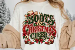 Boots and Christmas Cheer Cowboy Hat PNG - Country Western Product Image 1