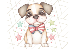 Patriotic Dogs Clipart, Cute 4th of July Puppies PNG Product Image 5