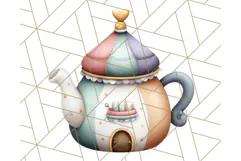 Princess Tea Party PNG Clipart with Teacups & Fancy Treats Product Image 4
