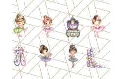 Ballerina Clipart PNG, Cute Ballet Girl Illustration Art Product Image 4