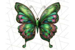 Metallic Butterfly Clipart PNG Clipart, Vibrant Butterfly Product Image 4
