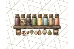 Cozy Cabin Critters Clipart PNG, Fall Animal Png Product Image 4