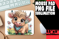 Timeless Mouse Pad Designs for Kids, Cute Cow Product Image 1
