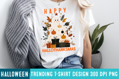 Happy Hallothanksmas Sublimation Design,Halloween png Product Image 2
