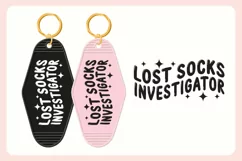 Mom Motel Keychain SVG | Lost Socks Investigator Product Image 3