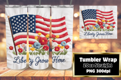 Unique 20oz Sublimation Design , Patriotic Product Image 1