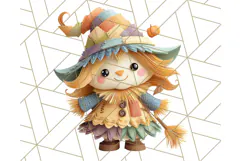 Kawaii Halloween Clipart Cute Kids and Candy Elements Png Product Image 4