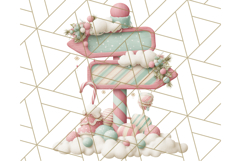 Pastel Christmas Clipart, Mint and Blush Holiday PNG Product Image 4
