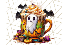Spooky Café Cuties Halloween PNG Clipart, Holiday Elements Product Image 4