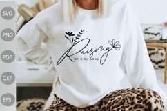 Raising my girl gang SVG Cut File / Retro Boho Girl SVG Cut Product Image 1