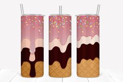 Creamy Sprinkle 20oz Skinny Tumbler Sublimation Product Image 1