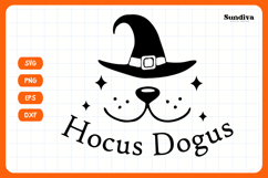 Funny Halloween Dog Bandana Quote SVG | Hocus Dogus Product Image 3