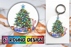 PNG Round Design - Christmas Watercolor Art Product Image 1